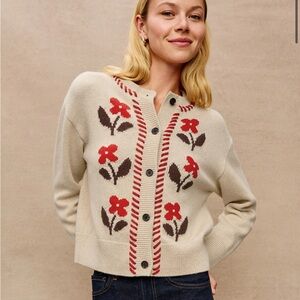 Rails Mavie Cardigan in cream Floral NWT